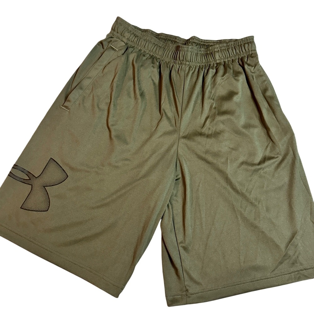 Under Armour UA Tech Graphic Shorts Green Loose Fit Mens Small NWT